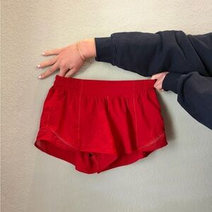 Lululemon Athletica Red Athletic Shorts